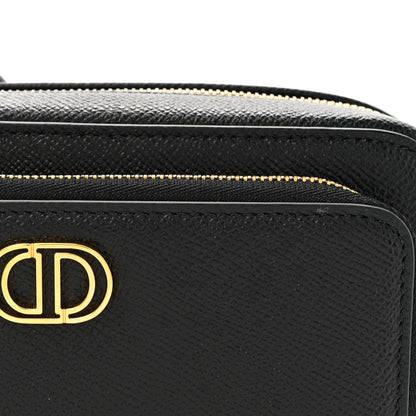Christian Dior Grained Calfskin Caro Double Pouch Black 8 of 10
