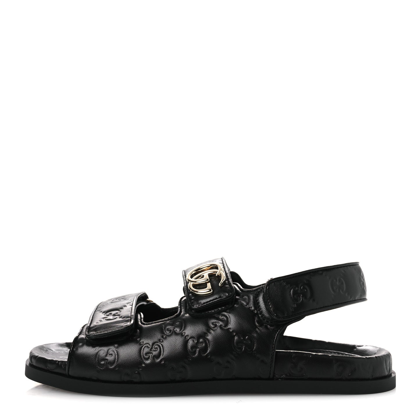 Guccissima GG Embossed Womens Sandals 40 Black