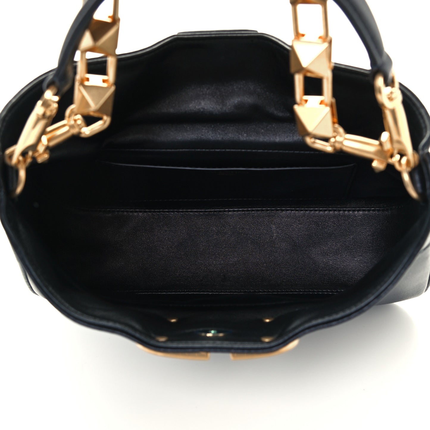 Nappa Stud Sign Hobo Black
