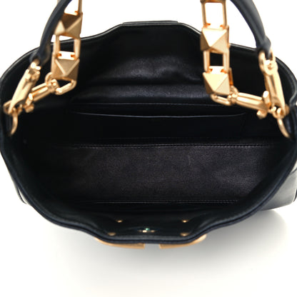 Valentino Garavani Nappa Stud Sign Hobo Black 5 of 10