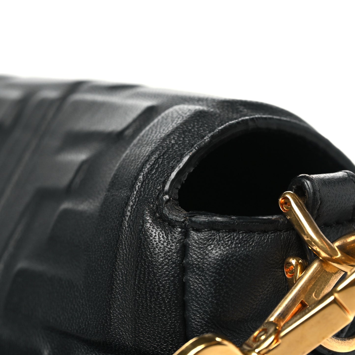 Nappa FF 1974 Embossed Baguette Black