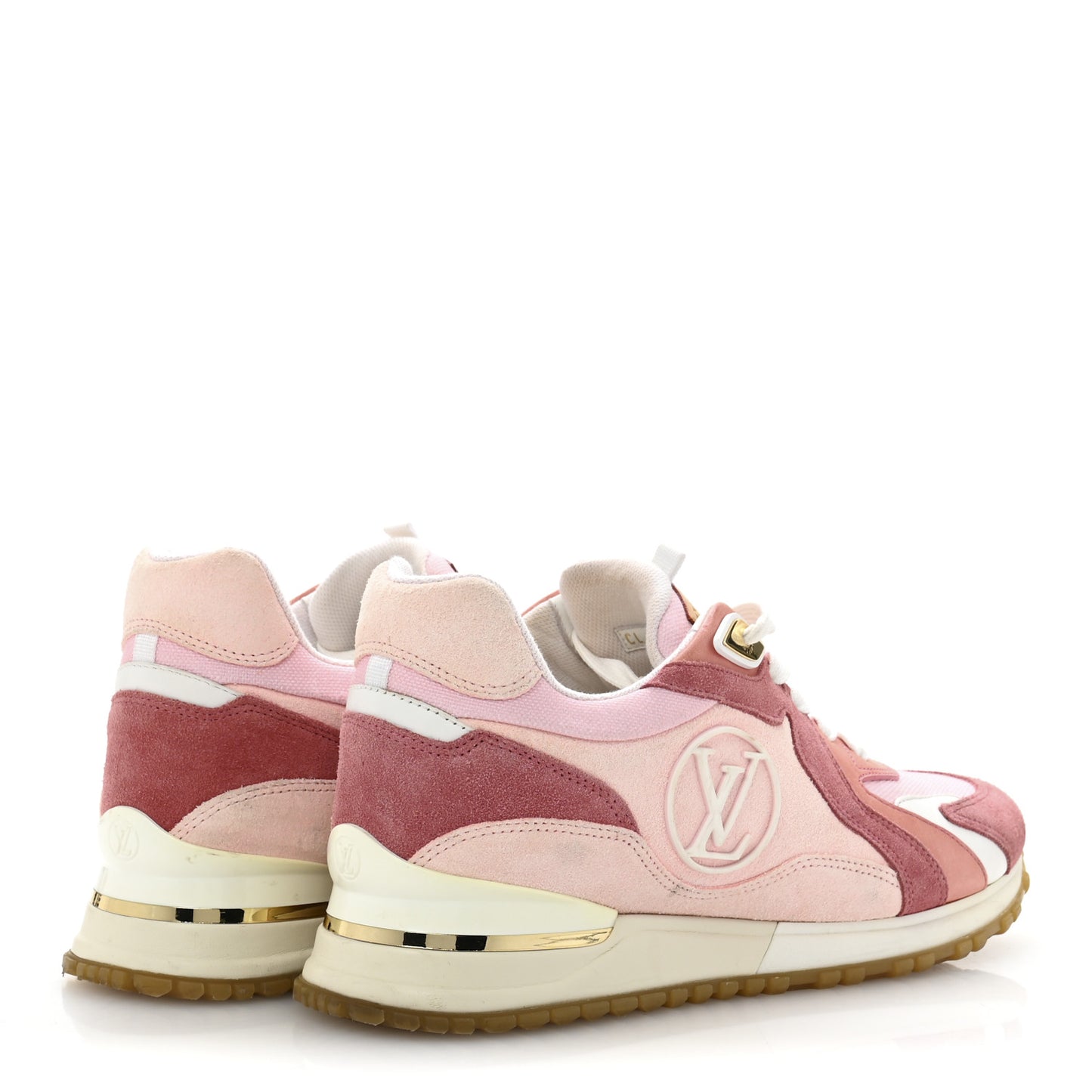 Suede Calfskin Run Away Sneakers 37.5 Pink