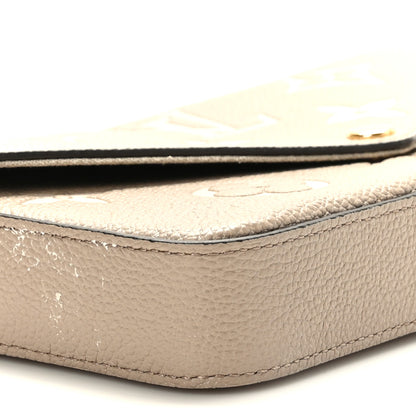 Louis Vuitton Empreinte Monogram Giant Felicie Pochette Tourterelle Creme 8 of 10