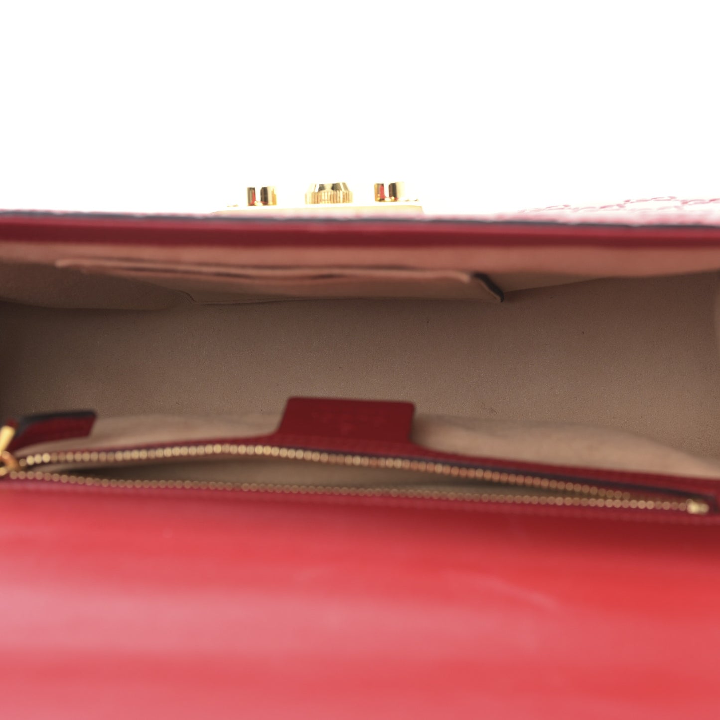 Guccissima Medium Padlock Shoulder Bag Hibiscus Red