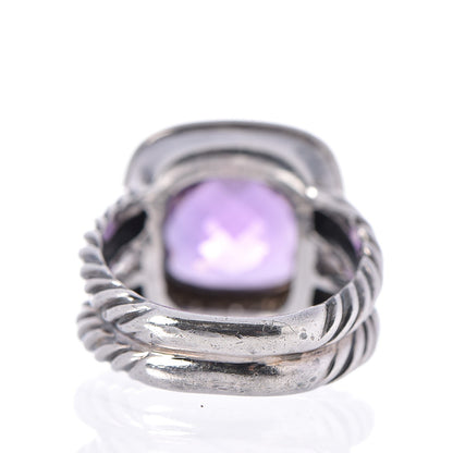 David Yurman Sterling Silver Diamond Amethyst 11mm Albion Ring 52 6 4 of 6