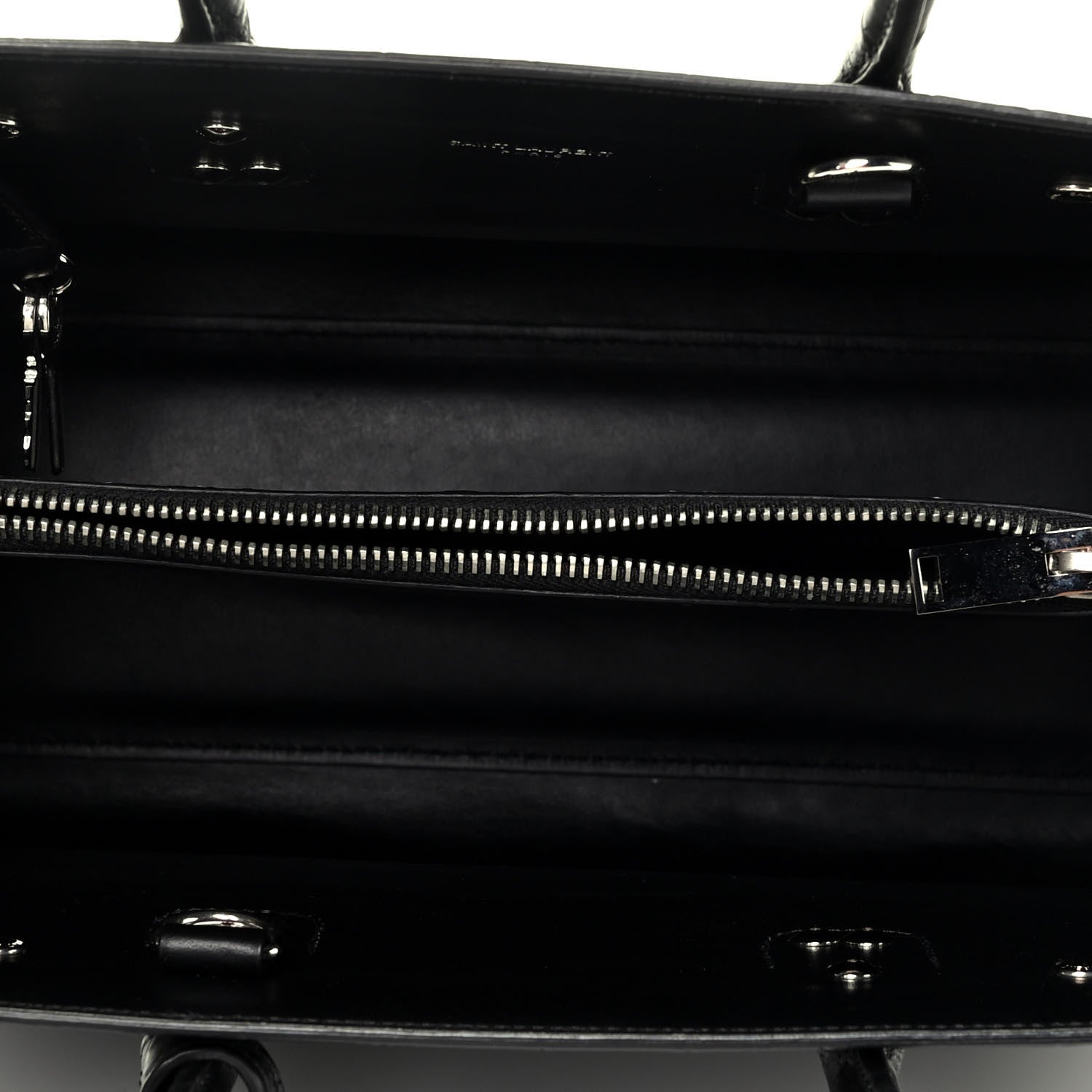Saint Laurent Calfskin Crocodile Embossed Baby Sac De Jour Black 6 of 10