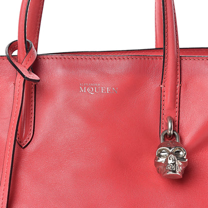 Alexander McQueen Calfskin Small Skull Padlock Zip Around Tote Pink 9 of 28