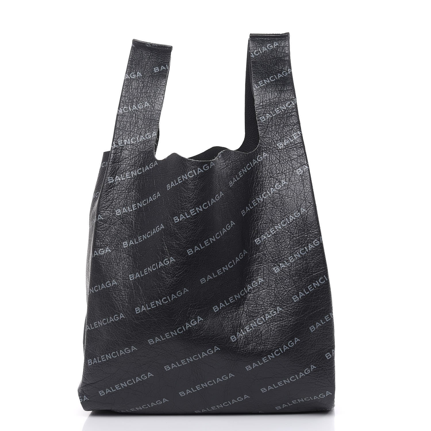Balenciaga Agneau Arena Allover Logo M Supermarket Shopper Gris Crayon Gris 4 of 11