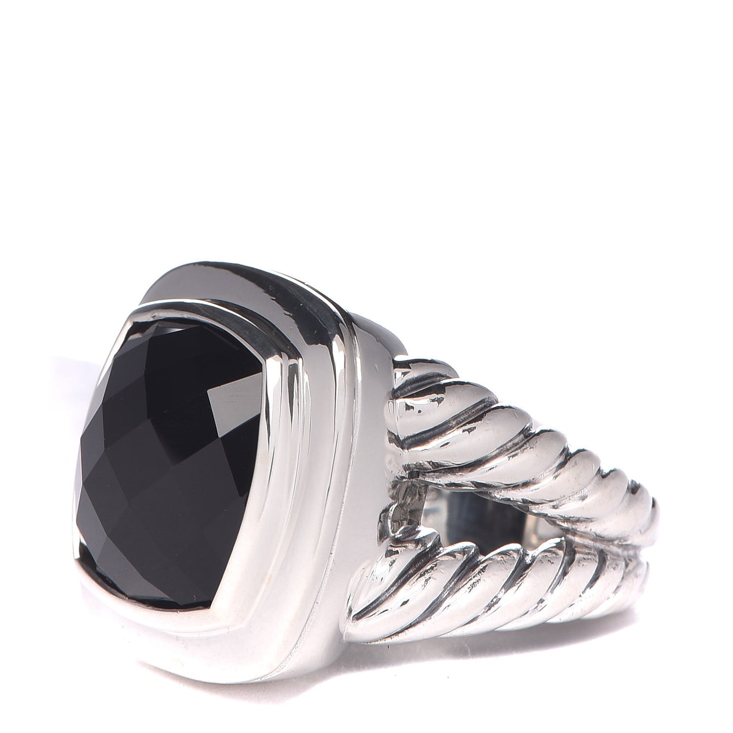 Sterling Silver Black Onyx 14mm Albion Ring 52 6