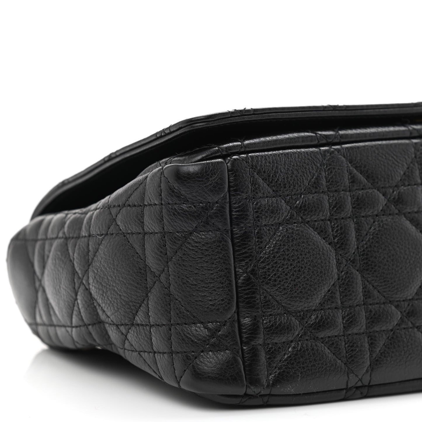 Calfskin Cannage Medium Caro Bag Black