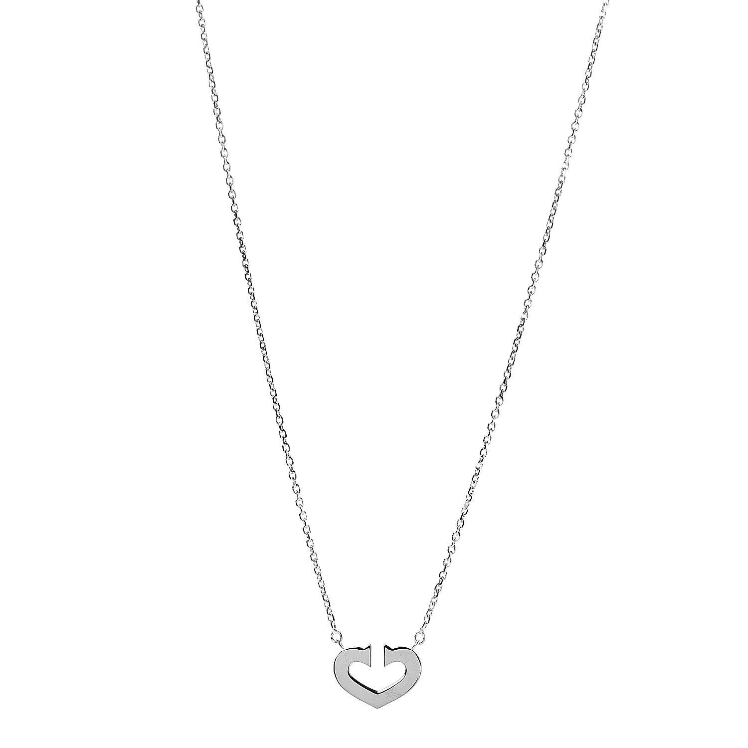 Cartier 18K White Gold Medium Hearts and Symbols Necklace 1 of 7