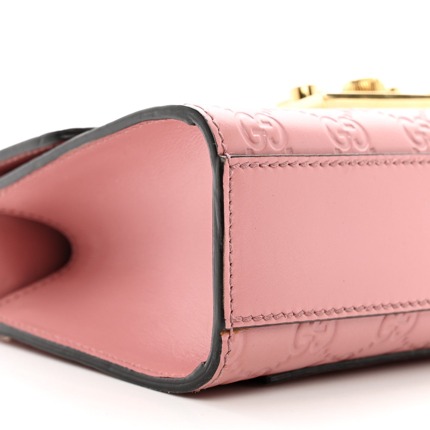 Gucci Guccissima Small Padlock Shoulder Bag Rose Baby Candy 9 of 12