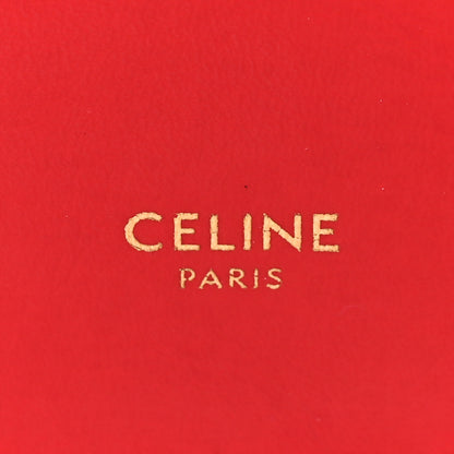 Celine Glossy Calfskin Flat Luggage Shoulder Bag Ultra Red 6 of 9