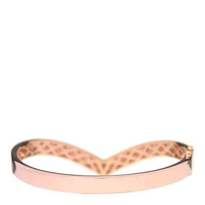 Anita Ko 18K Rose Gold Diamond V Bangle Bracelet 3 of 7