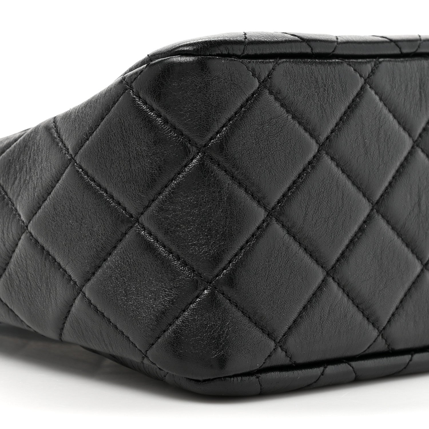 Chanel Shiny Lambskin Quilted CC Hobo Black 10 of 11