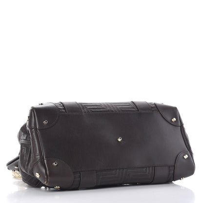Versace Lambskin Couture Snap Out Of It Bag Brown Gold 4 of 18