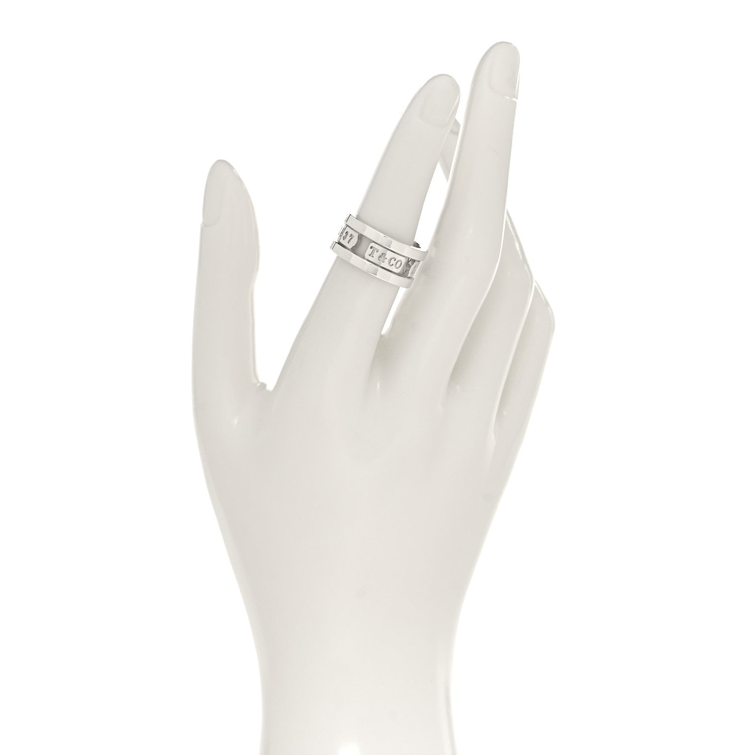 Tiffany Sterling Silver 1837 Elements Ring 52 6 2 of 4