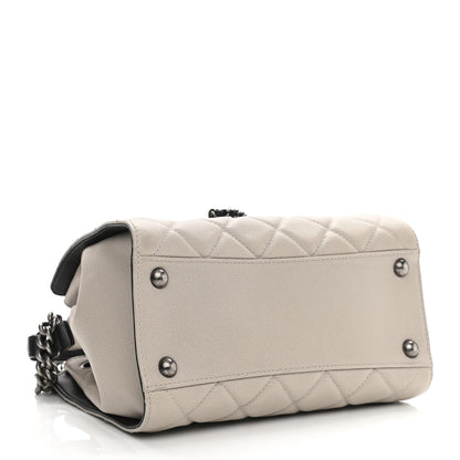 Chanel Caviar Quilted Small CC Bucket Bag Grey 4 of 10