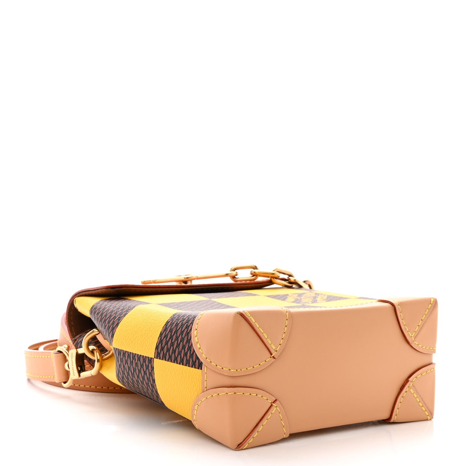 Louis Vuitton Damier Pop Nano Steamer Yellow 4 of 9
