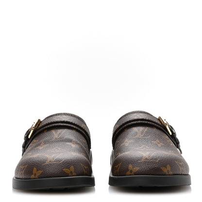 Louis Vuitton Monogram Womens LV To-Go Flat Comfort Clog 37.5 Cacao Brown 3 of 8