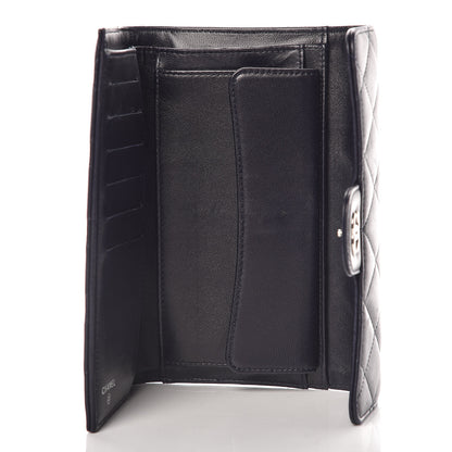 Chanel Lambskin Quilted Large Flap Wallet Navy 5 of 10