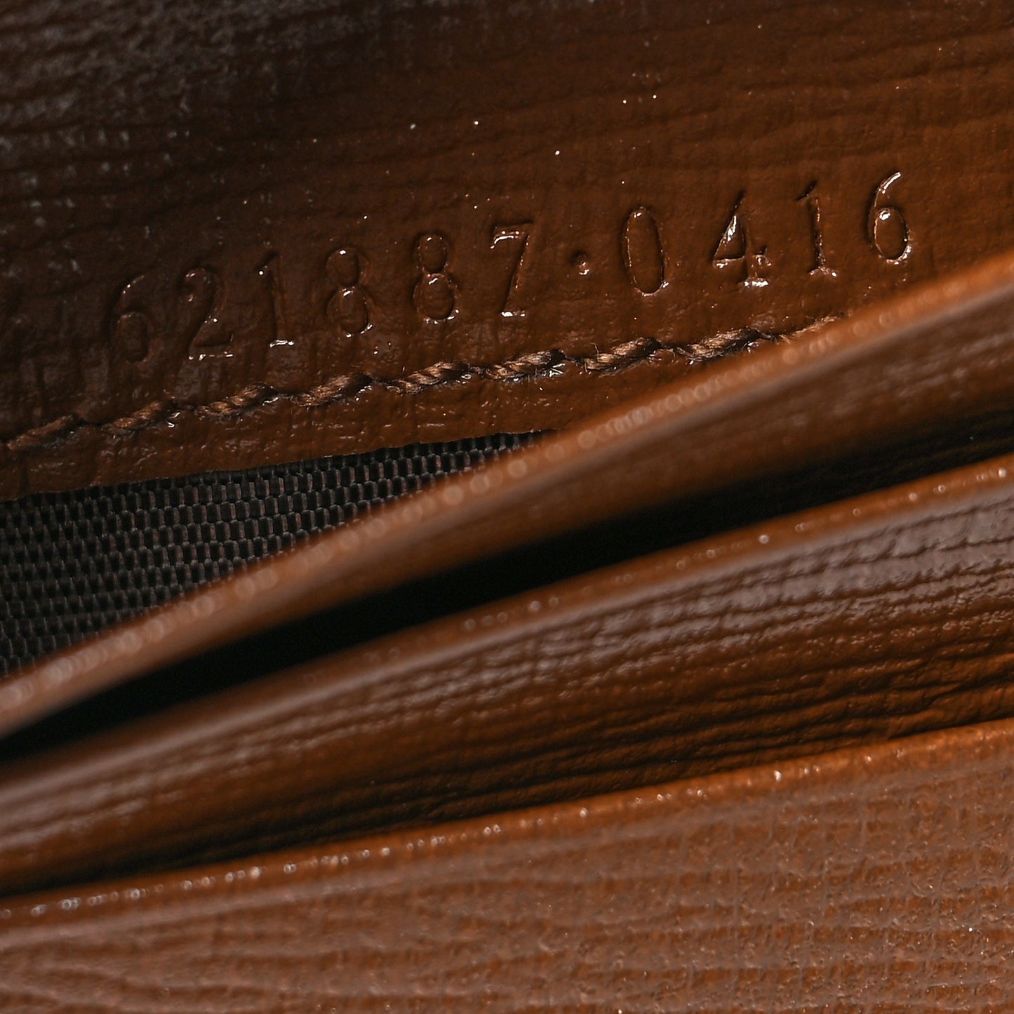 GG Supreme Monogram Horsebit 1955 Card Case Wallet Beige Ebony Brown Sugar
