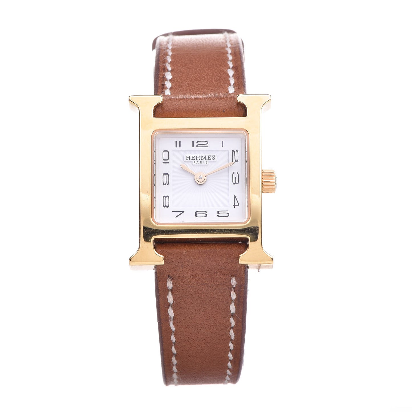 Stainless Steel Barenia 17.2mm Heure H Hour Quartz Watch Fauve
