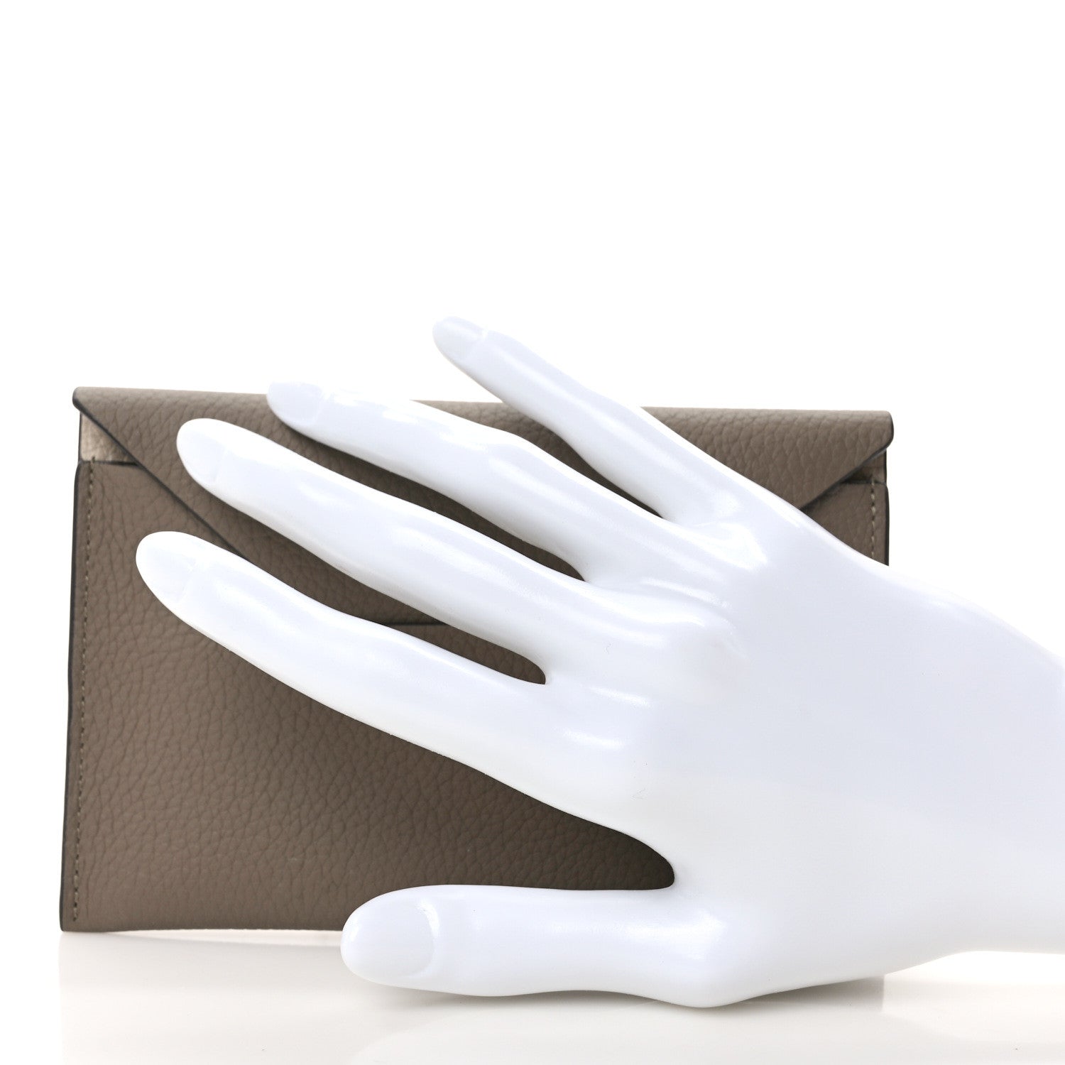 Moynat Taurillon Blush Envelope PP Taupe Greige 2 of 8
