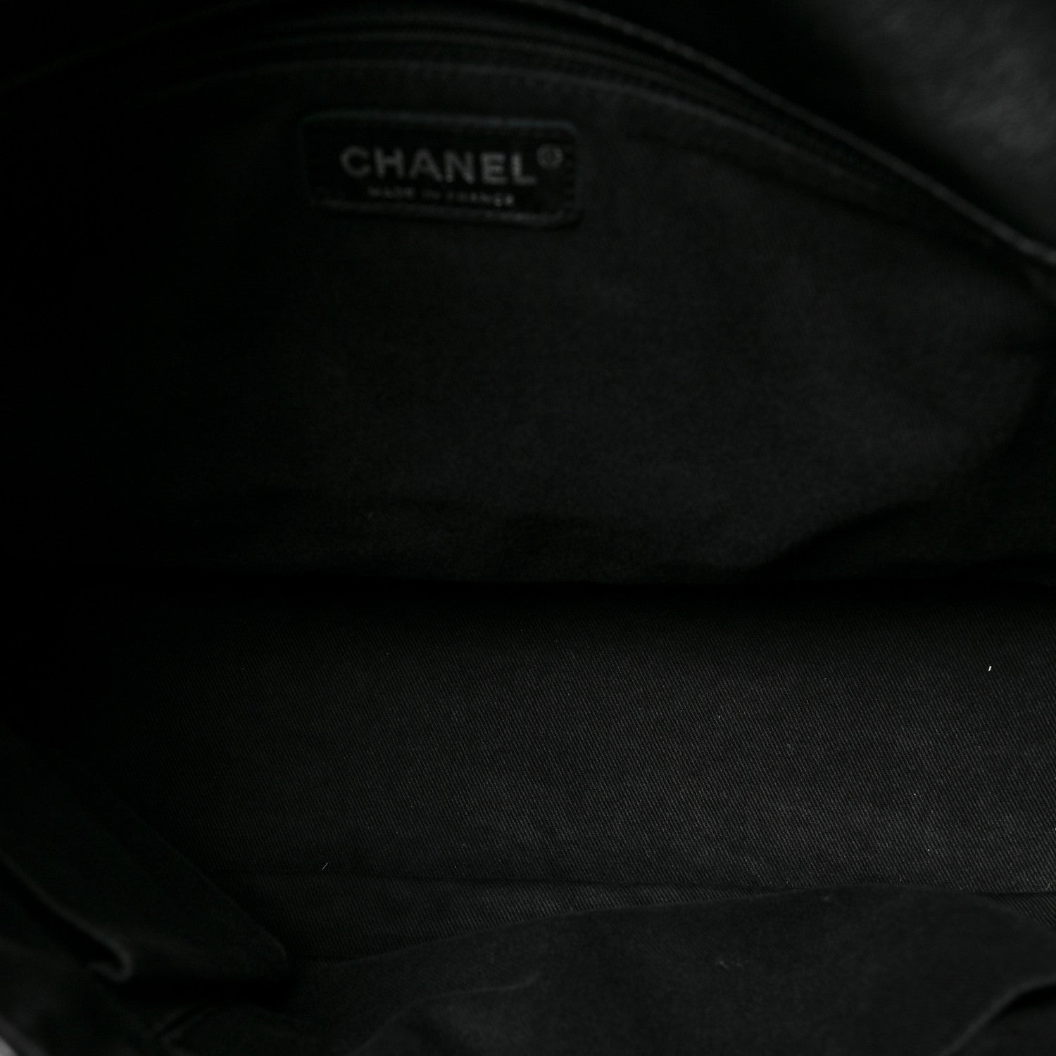 Chanel Calfskin Stitched Large Expandable Flap Bag Black 6 of 10