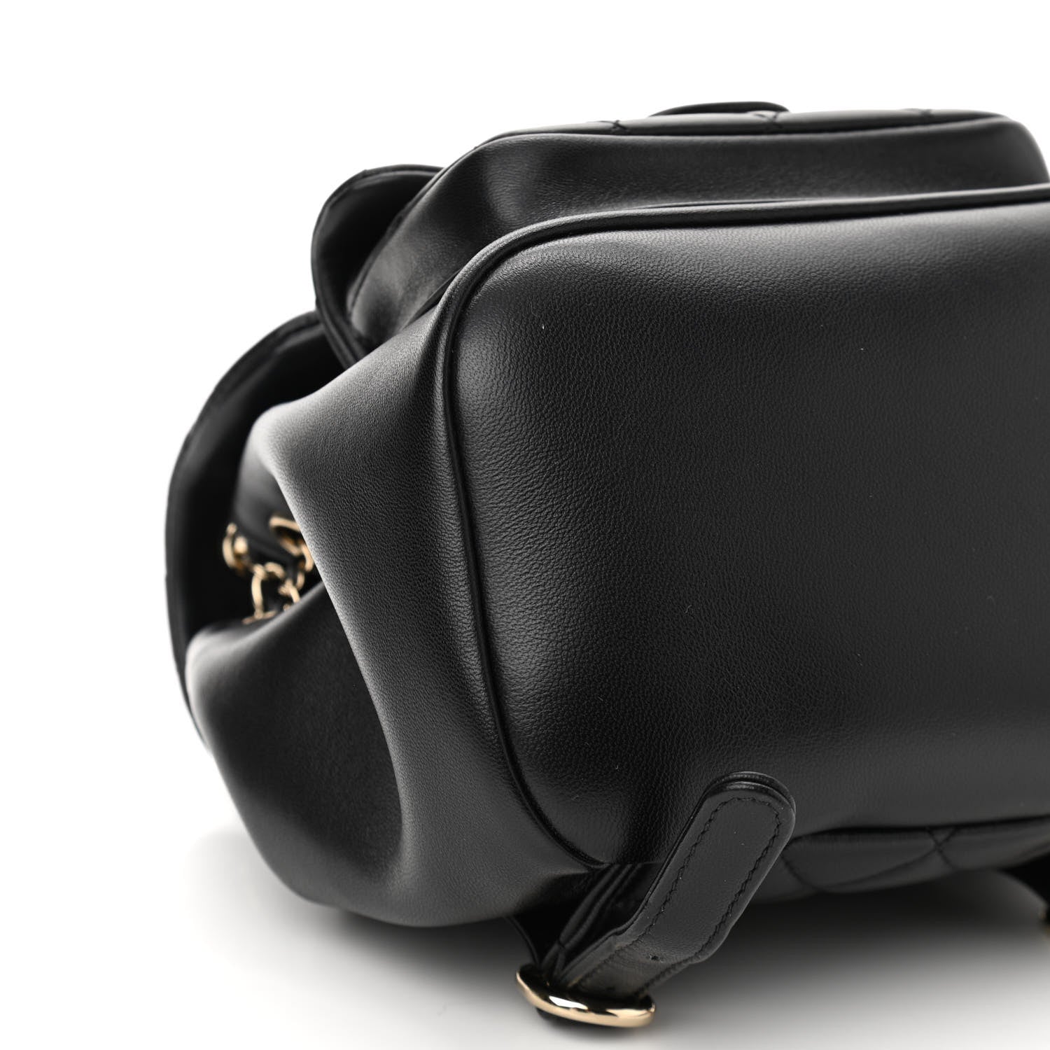 Chanel Lambskin Quilted Small Duma Drawstring Backpack Black 8 of 9