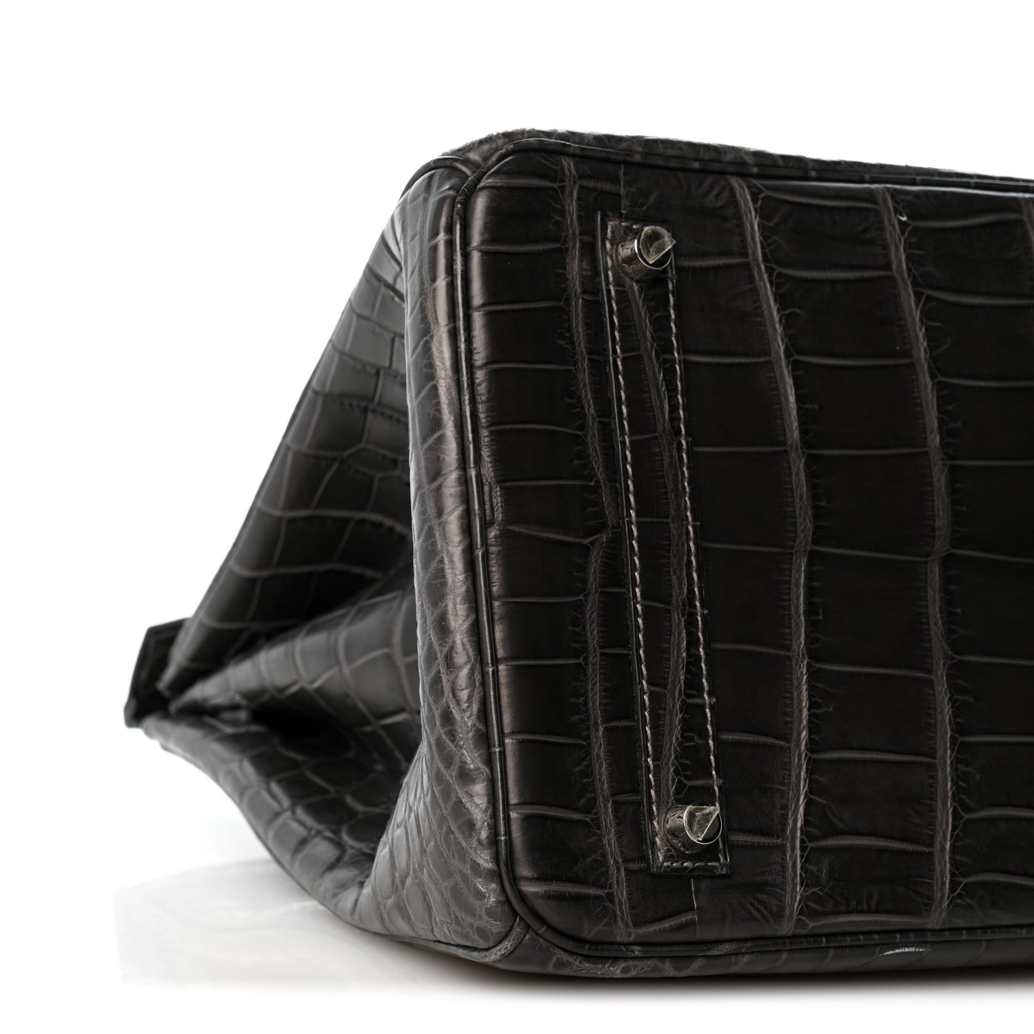 Hermes Matte Niloticus Crocodile Birkin 35 Graphite 9 of 12