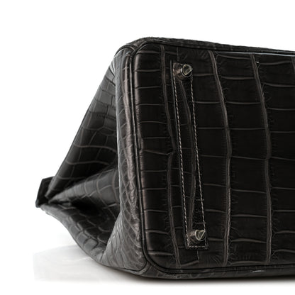 Hermes Matte Niloticus Crocodile Birkin 35 Graphite 9 of 12
