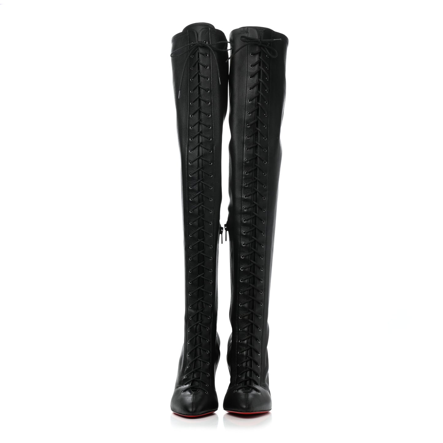 Calfskin Anjel Alta 100 Over the Knee Boots 37.5 Black
