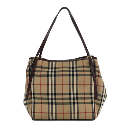 Burberry House Check Small Canterbury Tote Burgundy 1 of 13
