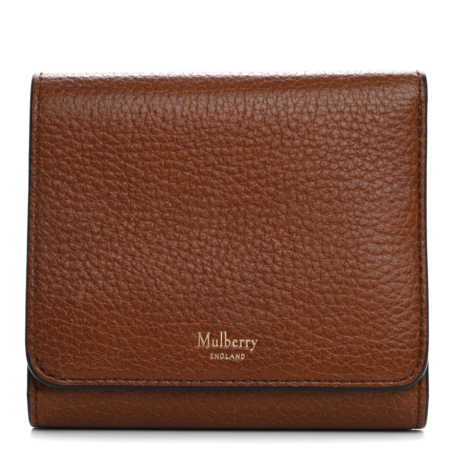 Mulberry Small Classic Grain Tri-fold Wallet Oak 1 of 12