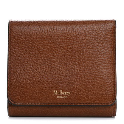 Mulberry Small Classic Grain Tri-fold Wallet Oak 1 of 12