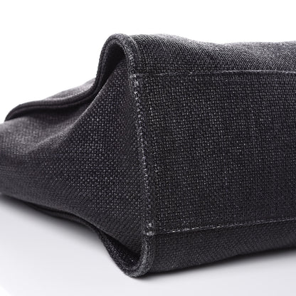 Chanel Woven Straw Raffia Large Deauville Tote Black 8 of 12