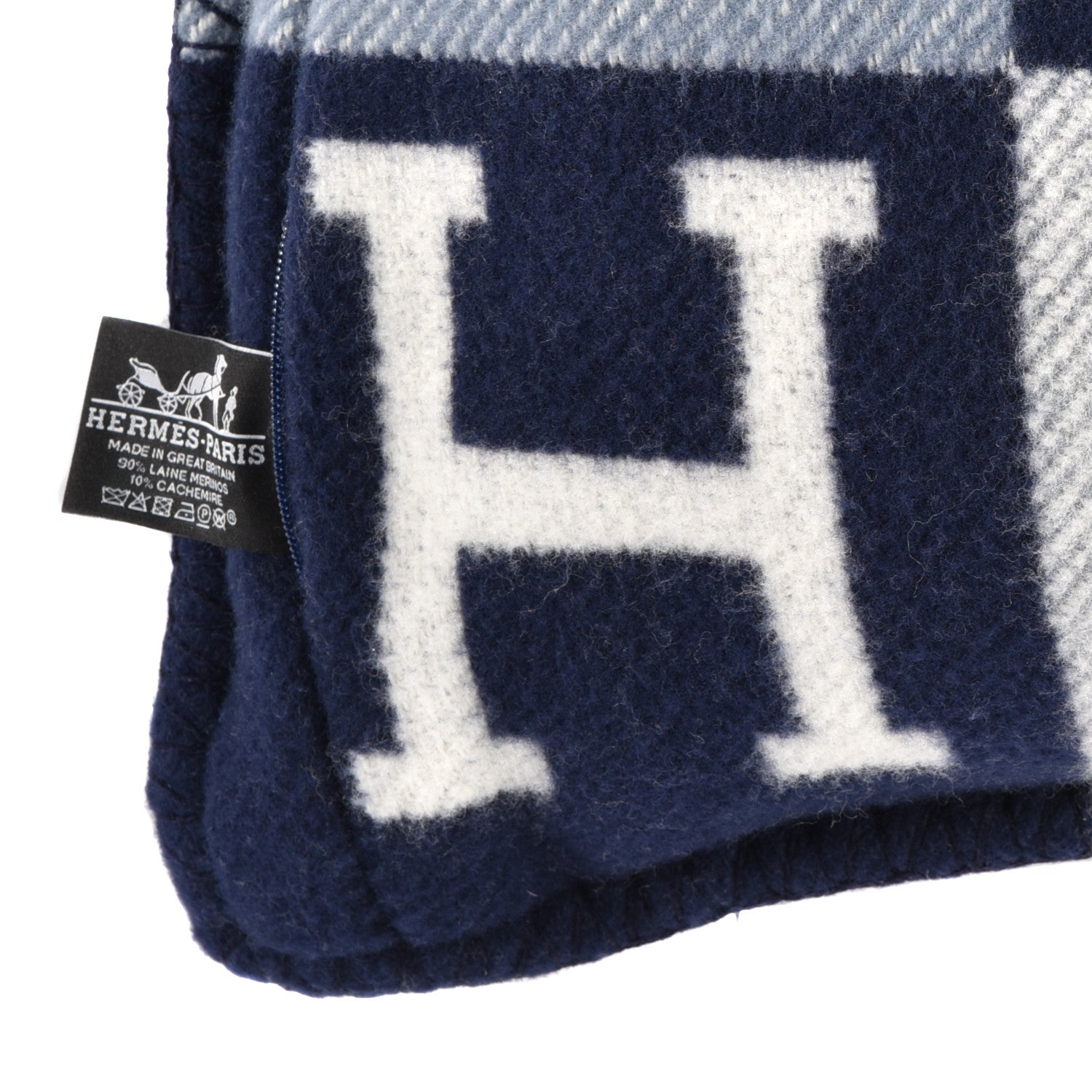 Hermes Wool Cashmere Avalon III Pillow PM Ecru Caban 3 of 3