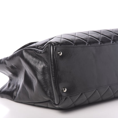 Chanel Glazed Calfskin Quilted Large CC Delivery Tote Black 8 of 9