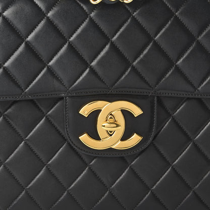 Chanel Lambskin Quilted Jumbo Single Flap Black 10 of 10