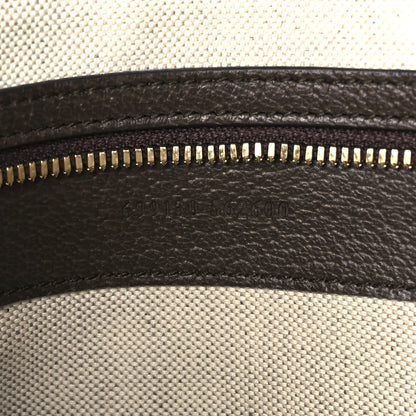 Gucci Monogram Jumbo GG Textured Dollar Calfskin Web Wristlet Messenger Bag Camel Ebony New Acero 7 of 11