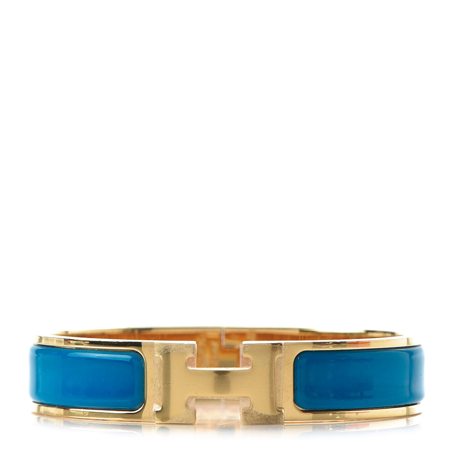 Enamel Narrow Clic Clac H Bracelet PM Bleu Azure