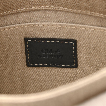 Chloe Cotton Calfskin Mini Woody Ribbon Tote White Blue 5 of 9