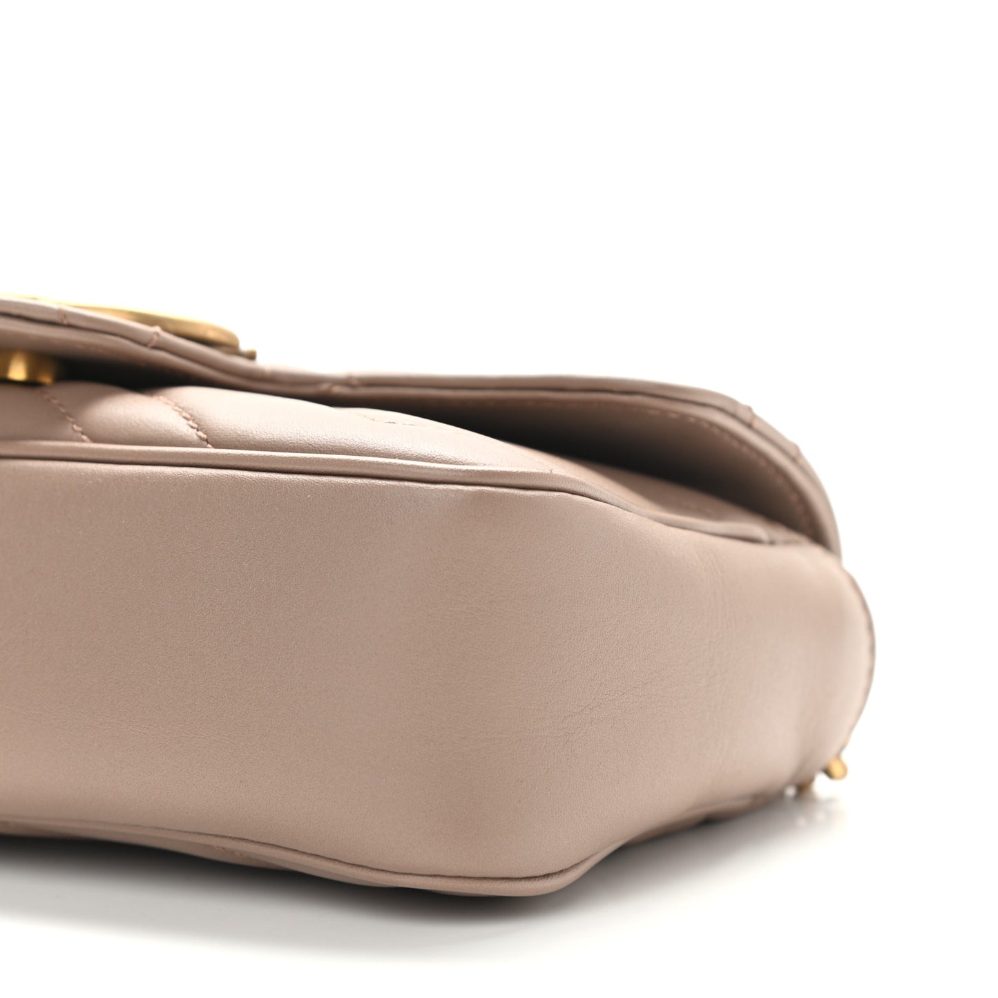 Calfskin Matelasse Super Mini GG Marmont Shoulder Bag Porcelain Rose