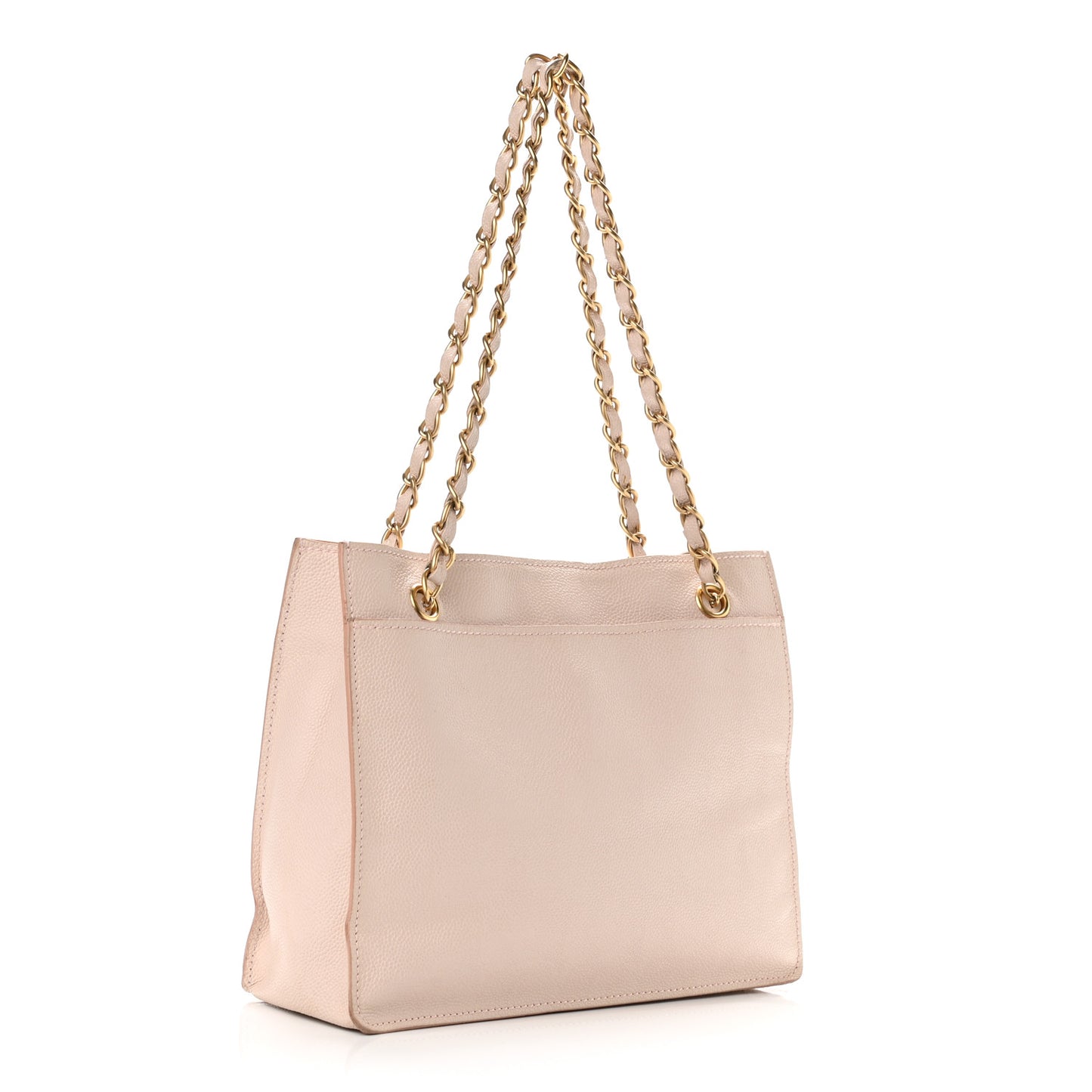 Caviar Quilted Tote Light Pink