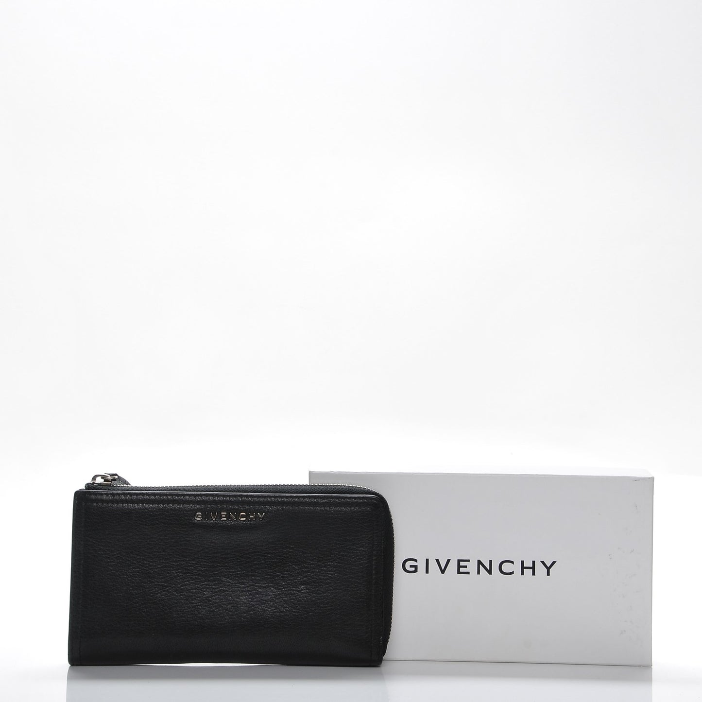 Sugar Goatskin Pandora Half Zip Long Wallet Black