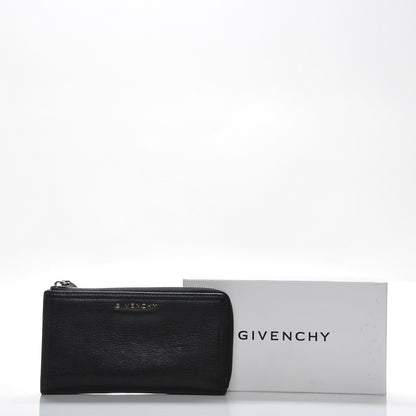 Givenchy Sugar Goatskin Pandora Half Zip Long Wallet Black 10 of 10