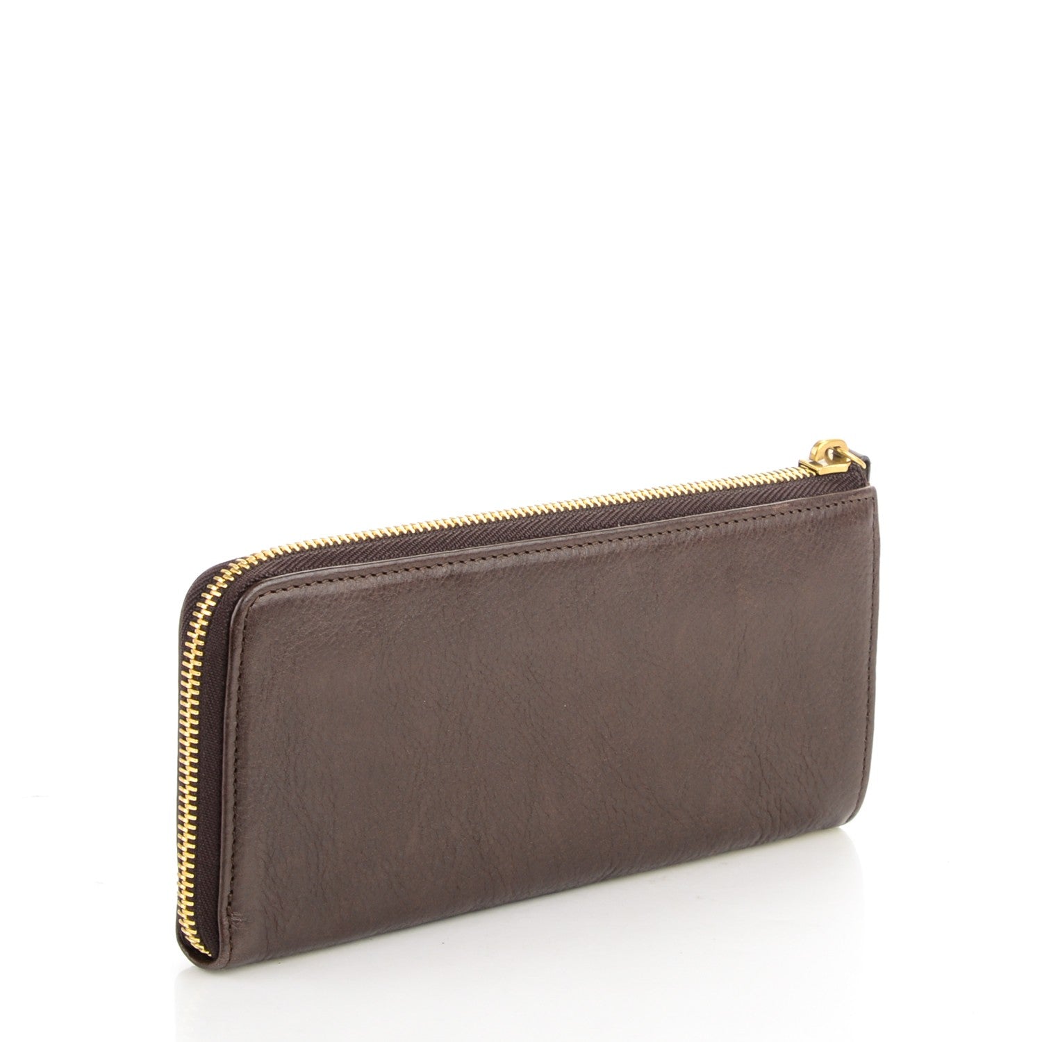 Mulberry Natural Leather Slim Zip Around Wallet Chocolate 3 of 5