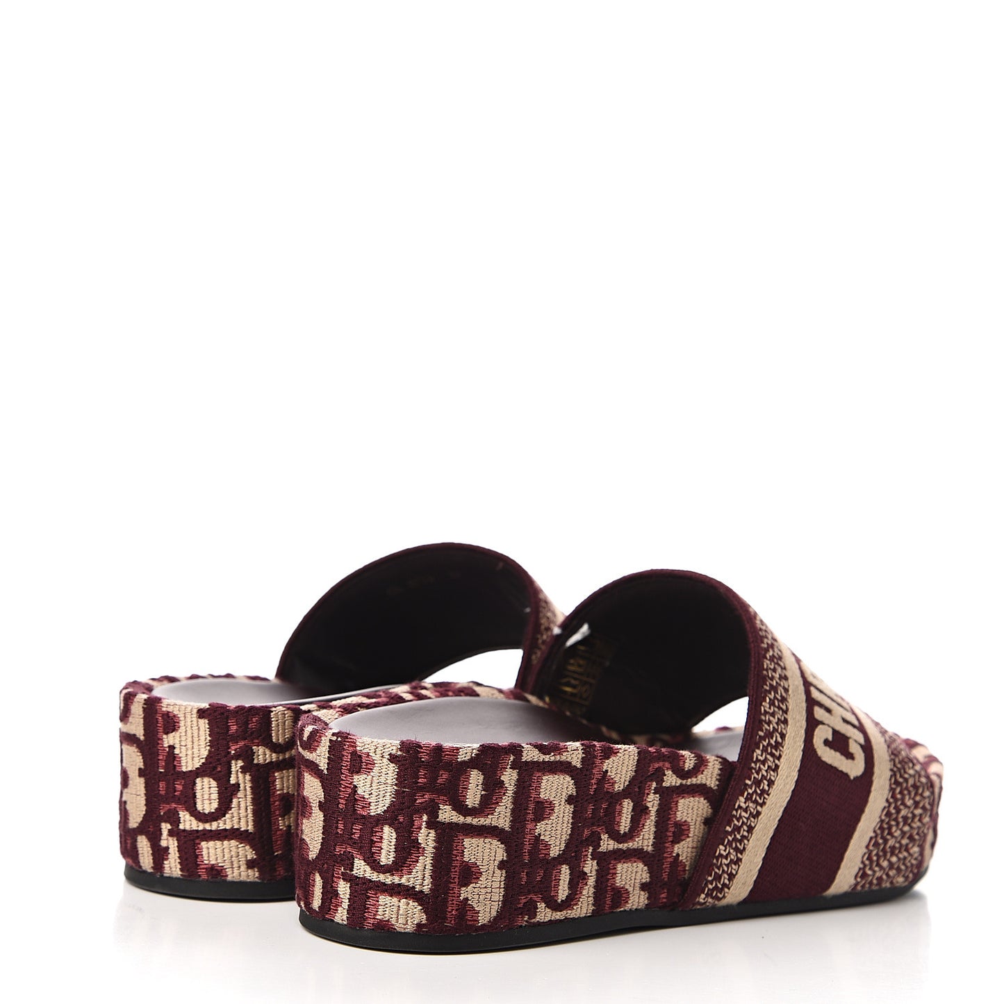 Oblique D-Way Platform Sandals 37 Deep Amaranth