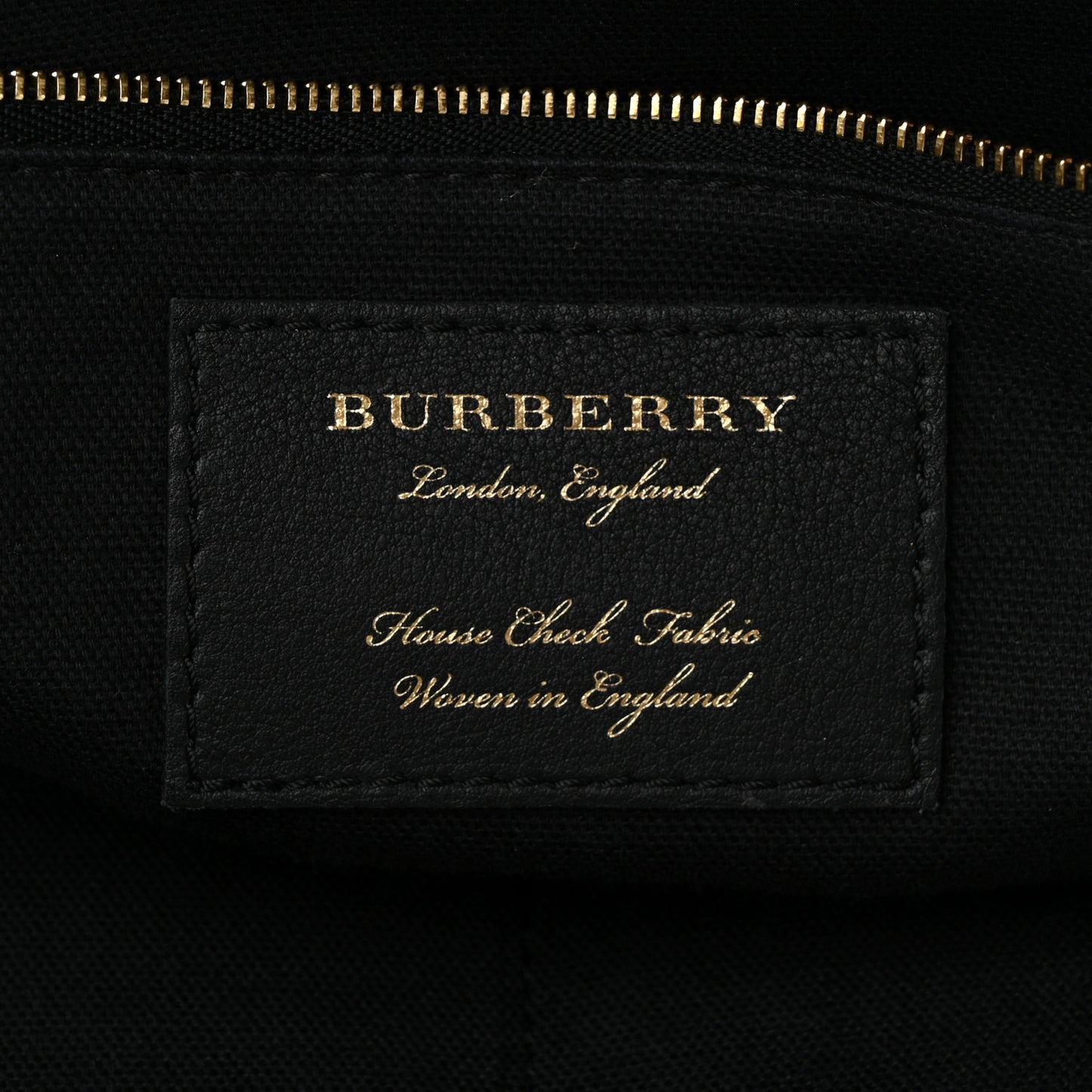 Derby Calfskin House Check Medium Welburn Tote  Black